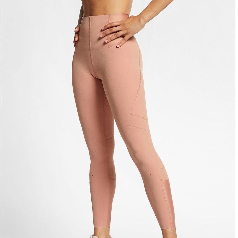 Nike Tech Pack Power Pocket LUX Training Tights Pants Blush Pink Women's Small - Picture 2 of 11
